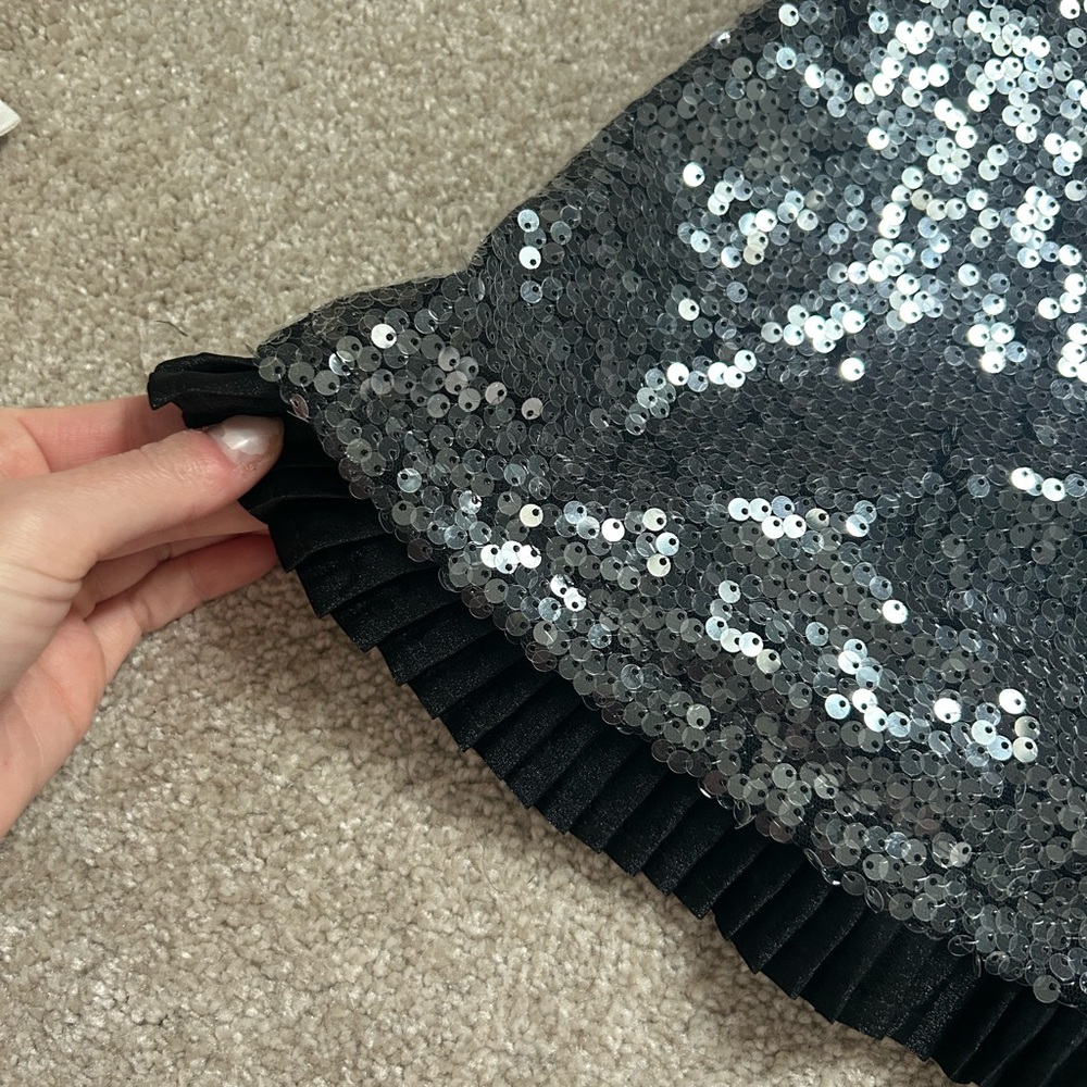 Sequin Mini Dress in Black and Silver - Picture 3 of 3